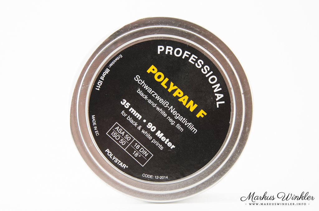 Der günstige PolyPan F Schwarzweißfilm für 35mm Kameras